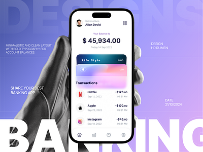 Banking App Design app app design bank banking banking app banking app design design digital banking finance finance app hr rumen minimal mobile mobile app mobile design ui ux wallet wallet app wallet app design