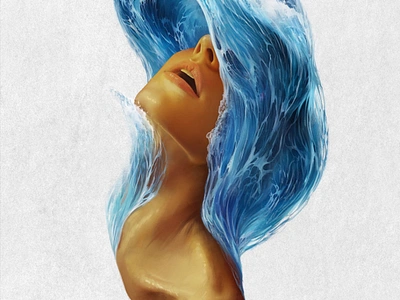 The Waves artist artlove artstation cover covermusic digitalaart fanaart gift girl love portrait print station surreal thumbnail vivaxor vivaxordigitalpainting youtube