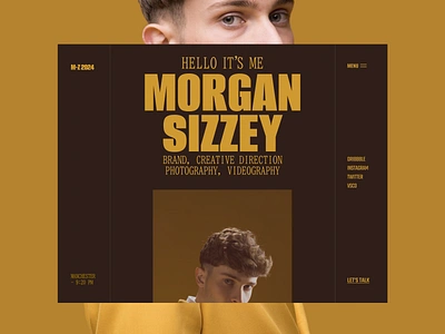 Morgan Sizzey – A Bold Photographer's Website Template agency big type bold business clean contemporary creative design editorial flat gallery modern personal website photographer portfolio responsive swiss style ui uiux webdesign