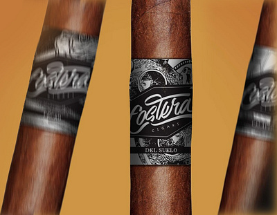 Costera Cigars branding cigar domincan graphic design lettering logo packaging product design ring smoke smoker