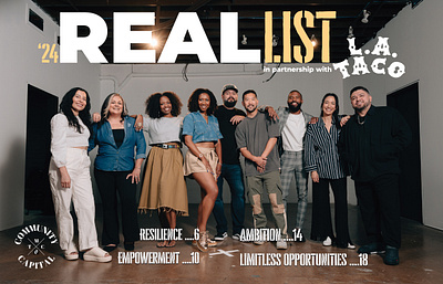 REAL List 001: A Multifaceted Milestone art direction copywriting editorial editorial design graphic design logo magazine design print design storytelling