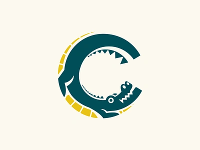 C for crocodile brand branding crocodile design graphic design illustration logo logodesign logodesigns vector