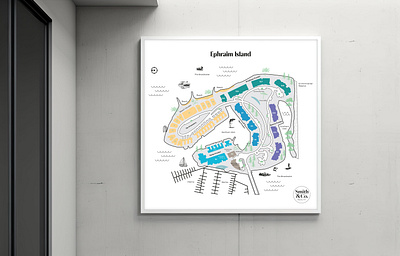 Ephraim Island Map branding design illustration map design vector