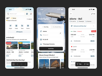 tickk - Travel App airline app booking design flight holiday hotel mobile plane planner ticket ticketing travel trip ui ui design uiux vacation weather