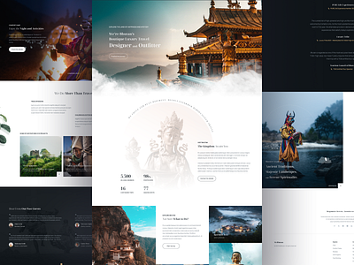 Bhutan Travelling Website agency business gallery landing landing design life map nature review sass sport testimonial travel travelling ui ux vacation web app web design website design