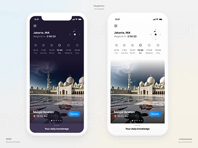 Masjid Pro - Exploration branding clean design illustration ios landing page ui user experience user interface ux