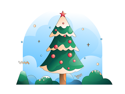 Christmas Tree 3d animation art branding christmas tree design gifts graphic design green motion graphics new year santa tree ui uiux