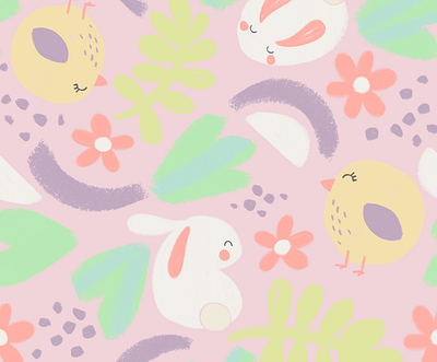 Bunny garden | Baby print | Lojas Renner baby fashion bird bunny fabric design fun illustration illustration kids fashion