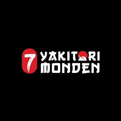 7 YAKITORI MONDEN | LOGO DESIGN & BRAND IDENTITY branding chicken design food graphic design japan japanese restaurant logo restaurant seven sun typography vector