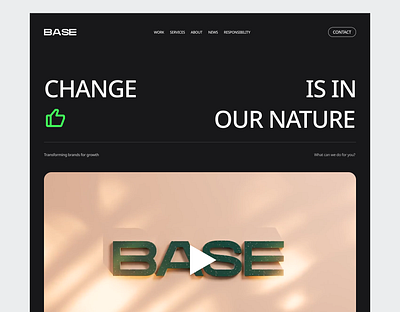 BASE - Digital Agency website design agency design landing page ui ux web web design