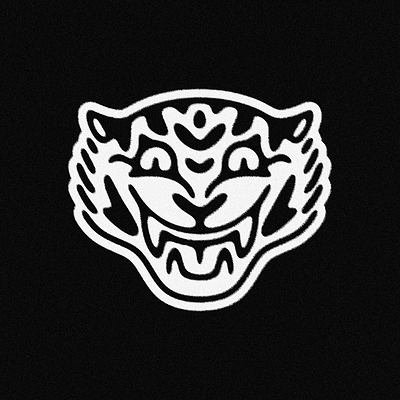 smiling tiger graphic design illustration texture tiger