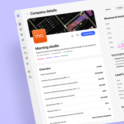 Online buy & sell businesses platform buy chart company dashboard data heat map inquire line chart platform profile sell uiux uxui visual design website