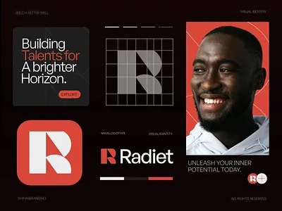 Radiet Logo & Branding Designs brand identity brand logo branding business logo company logo identity logo logo branding logo designs modern logo visual identity