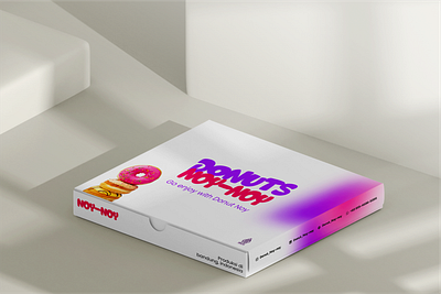 Donut Delivery Box Design design donut donut packaging minimalist packaging packaging simple packaging