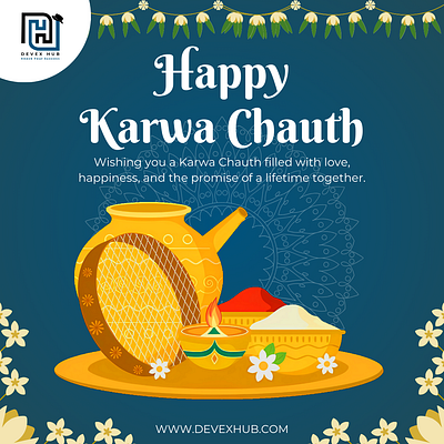 Happy karwa Chauth graphic design ui