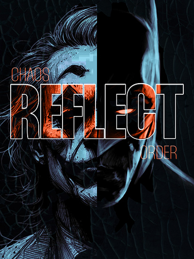 Reflect batman graphic design joker photoshop poster reflect