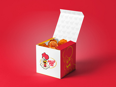 Pollo Pop boxing branding chicken fast food food illustration packaging rebranding