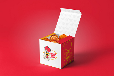 Pollo Pop boxing branding chicken fast food food illustration packaging rebranding