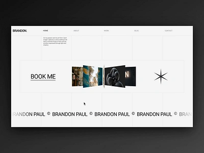 Brandon Paul - Photographer Portfolio with Framer animation framer minimalist photograher portfolio