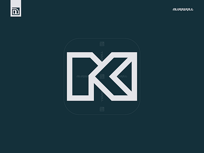 NK Monogram Logo For Sale branding design elegant flat geometric graphic design initial k kn letter logo mark minimal modern monogram n nk simple typography vector