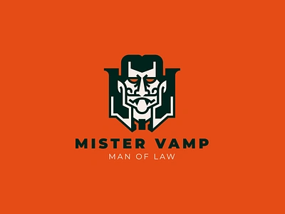 Mr. Vamp character halloween horror logo logotype vampire