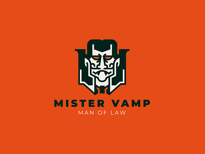 Mr. Vamp character halloween horror logo logotype vampire