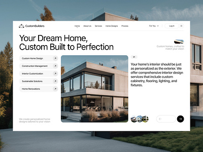 CustomBuilders - Web Design for Elite Real Estate animation build constraction custom design elite real estate hero page landing page mobile real estate redesign ui user exp uxui web webdesign website