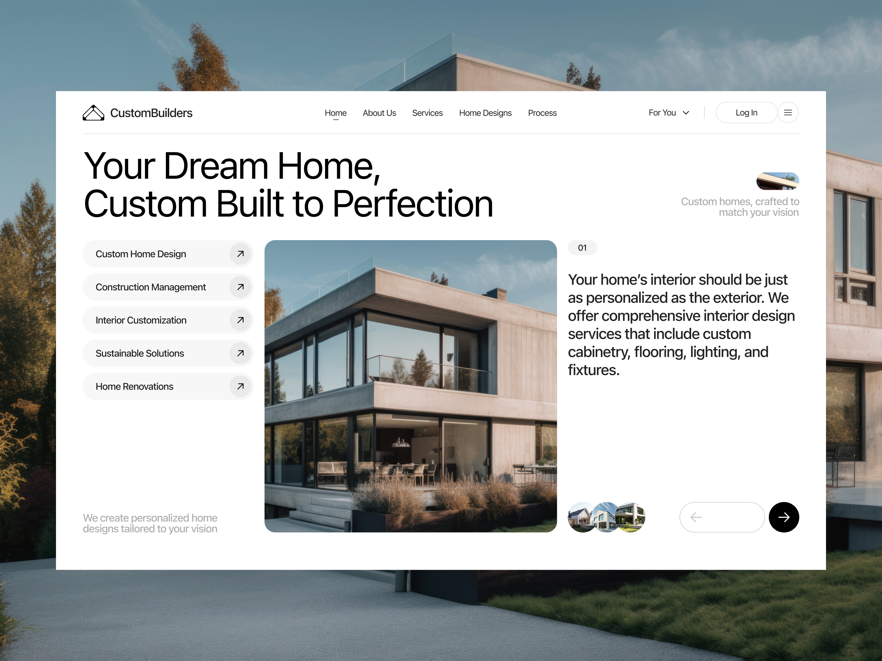 Example of Real Estate Website Design