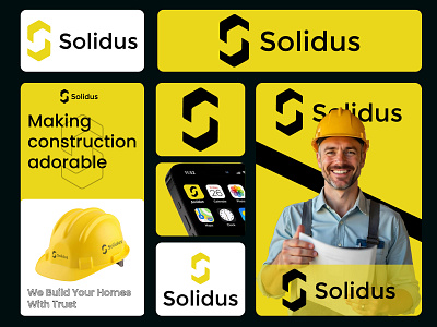 Solidus - Construction Company Logo & Branding Design architecture best brand identity branding building logo business logo company logo construction logo creative logo design geometric logo home logo house logo logo modern logo popular property logo real estate logo top visual identity