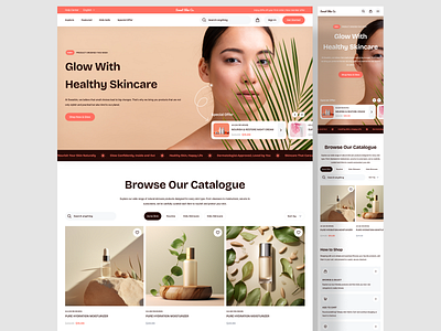 Ecommerce Landing Page | Sweet Skin Co. 3d animation branding design ecommerce graphic design illustration landingpage logo motion graphics product list shop ui uidesign ux vector web website