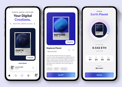NFT Marketplace mobile app nft ui ux web3citadel