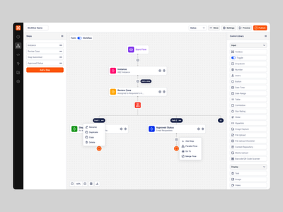 WorkFlow Builder automation automation platform builder dashboard design design product devtool flow low code low code automation app mindinventory no code product product design saas ui ux web workflow workflow builder