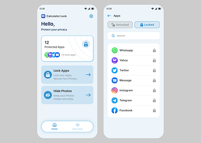 Calculator Lock: Photo Vault UI applockdesign appsecurity calculatorlock calculatorvault discreetui filesecurity hiddenfiles hiddenvaultapp minimalui mobileappui photovaultui privacyappui secureappdesign uxdesign vaultui