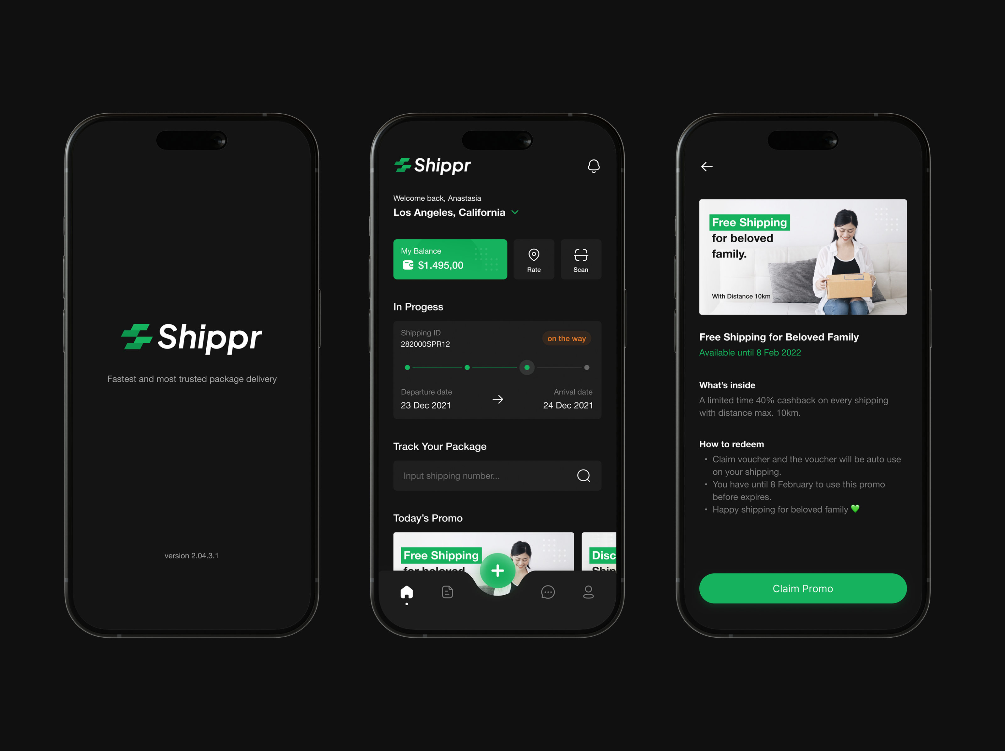 Example of Shippr - Shipping App