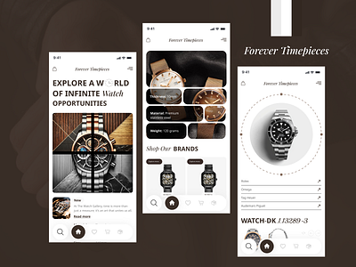 Elevating the Wristwatch Experience - Mobile App Design app design creative cx daily ui design interface minimalism mobile ui responsive ui uiux