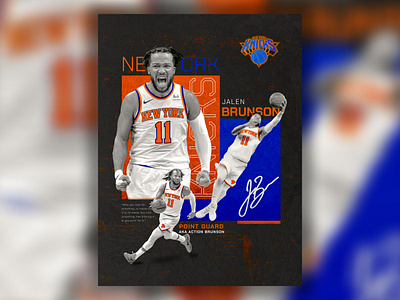 NBA Poster - Jalen Brunson graphic design jalenbrunson nba nbaposter newyork photoshop poster sports sportsposter