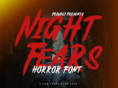 Night Fears – Horror Font 2024 blood brush costume dark decorative display font gothic halloween handwritten horror new october old scare script textured trend typeface