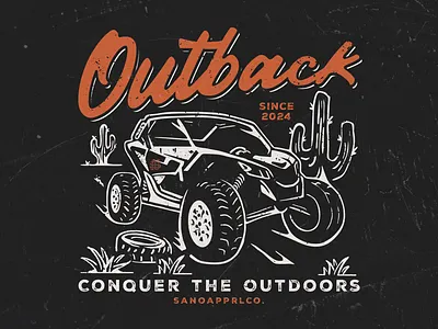 OUTBACK adventure apparel design automotive can am graphic design illustration poster t shirt vector