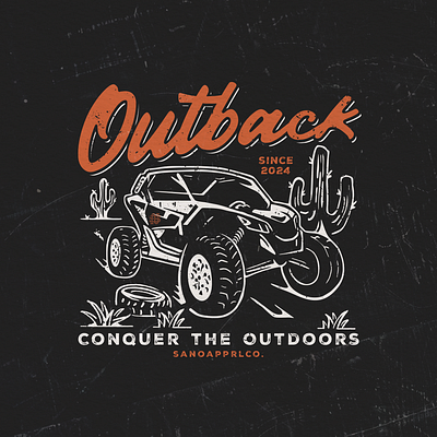 OUTBACK adventure apparel design automotive can am graphic design illustration poster t shirt vector