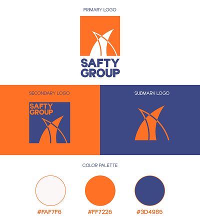 Safty Group - Brand Board brand board branding freight forwarding illustration logo logo design