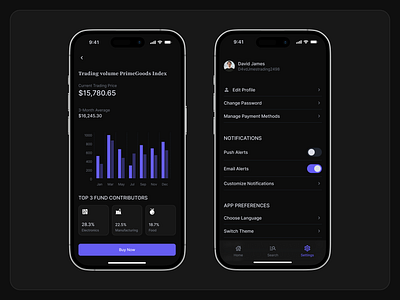 Trading Mobile App | Dark Theme bank card banking crypto dark theme exchange finance finances fintech investment minimal mobile mobile app payment product design stock app stocks trading transaction ui ux