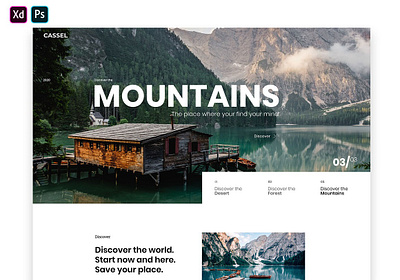 Cassel - Modern & Clean Landing Page adobe xd architecture blog themes blogger templates business websign business website clean clean website template landingpage modern modern website modern website template nature travel travel templates travel website ui kit website template xd xd template