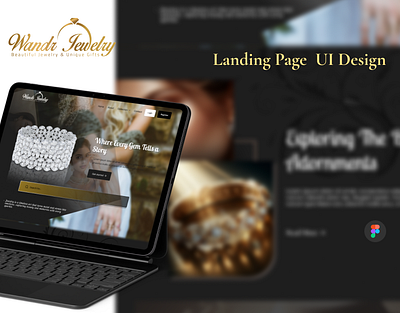 Wandr Jewelry - Luxury Landing Page UI Design figma jewelry landing page ui uidesign website