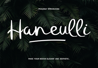 Haneulli - Elegant Casual Handwritten | Free Font branding casual font design elegant font font free free font graphic design hand drawn illustration logo modern script type design typeface typography