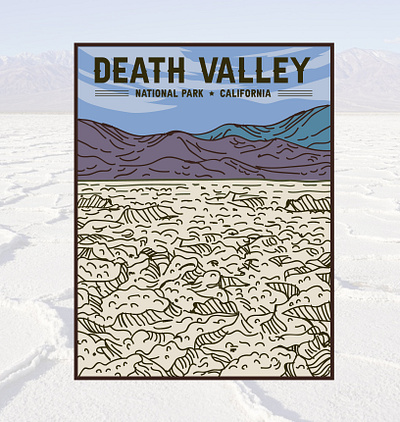 Death Valley illustration. adventure adventure logo adventure outdoor adventure travel branding death valley graphic designer illustration illustration artist logo designer national park national parks outdoor outdoors tshirt tshirt designer