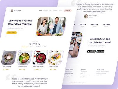 CookFaves | Cooking Website Landingpage clean design cook cooking landingpage cute design homecook landingpage nice design ui design