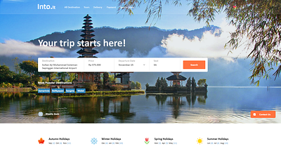 Into.it application into.it travel website web design