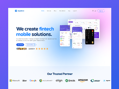 Fintech landing page UI Design bankingapp digitalfinance financialservices financialtechnology fintech fintechinnovation fintechstartup flatdesign graphicdesign investmentapp materialdesign minimalistdesign moneyapp personalfinance responsivedesign uidesign uiux userexperience userinterface webdesign