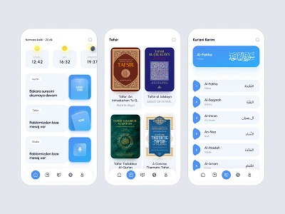 Mobile App Design Library application book clean hire designer interface islam liberary light theme minimalism mobile app mobile app design modern quran religion saas startup toofan ui design ux design web design