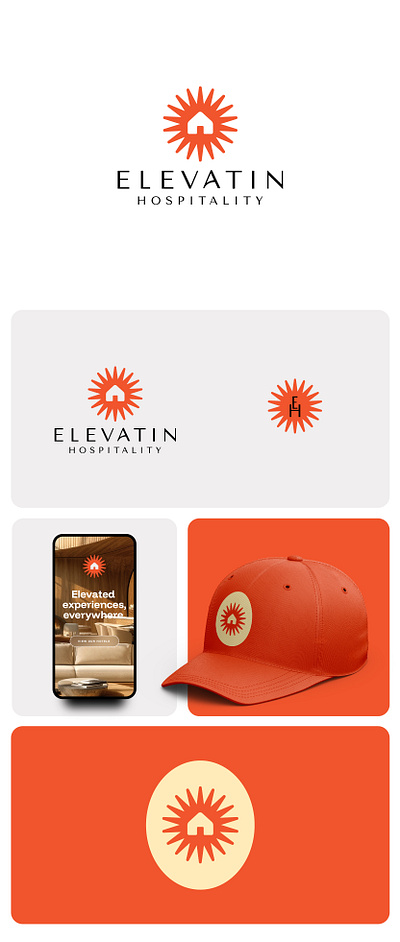 Hospitality logo branding design elegant hospitality hotel house icon letter logo mark monogram sun vintage